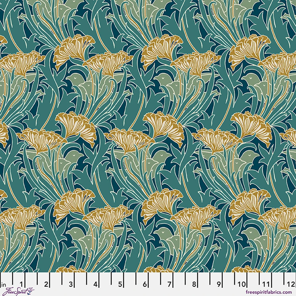 Lodden by Morris & Co: Laceflower in Teal