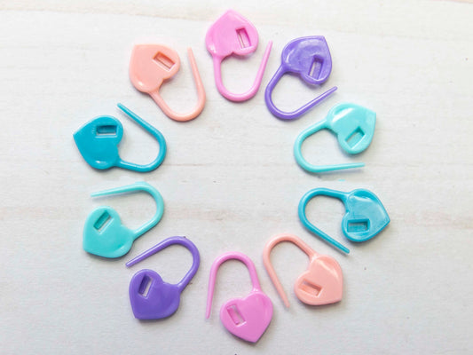 Fox & Pine Locking Heart Stitch Markers