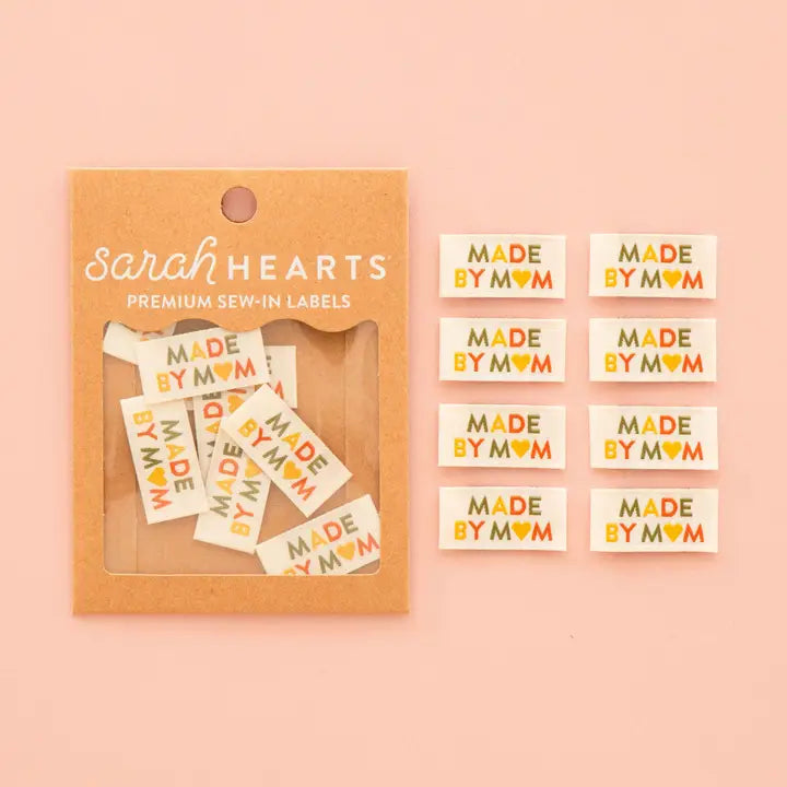 Sarah Hearts Labels: Made by Mom Earth Tones Woven Labels