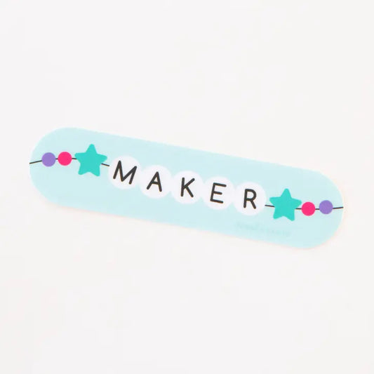 Maker Friendship Bracelet Vinyl Sticker