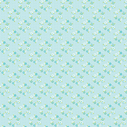 Market Day: Floral Wreath in Teal