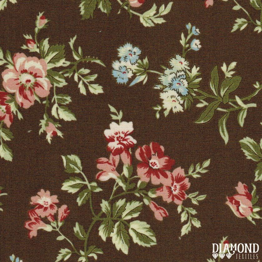 Diamond Textiles: A Common Thread in Brown Floral 10585