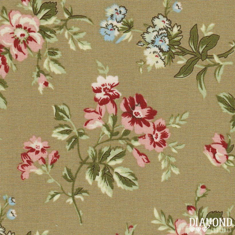 Diamond Textiles: A Common Thread in Beige Floral 10586