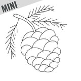 Un-kit Embroidery Canvas - Pinecone