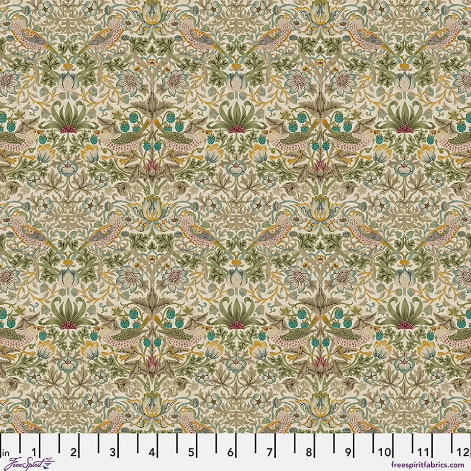 Lodden by Morris & Co: Mini Strawberry Thief in Old Gold