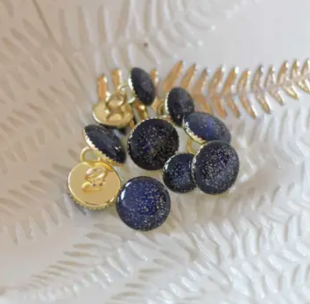 Lise Tailor Gold Glitter Ankle Boots 9mm Buttons - Multiple Colors