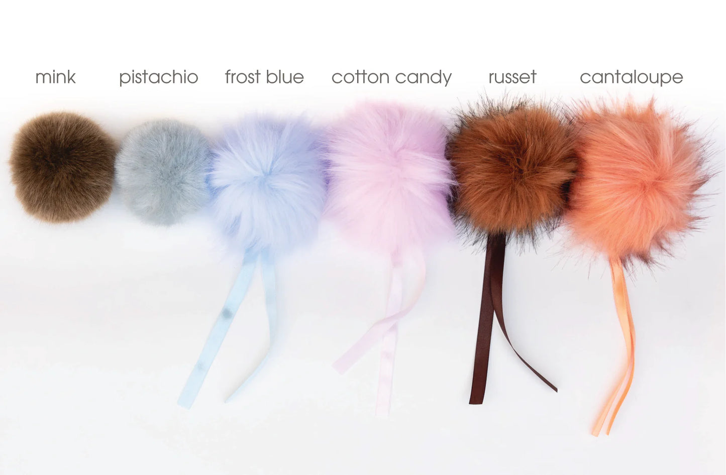 Ikigai: Faux Fur Pom Poms - Multiple Colors