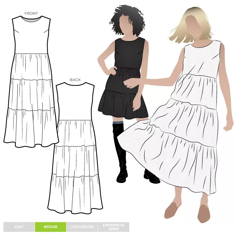 sew midi dress Elodie Wrap Dress Pattern