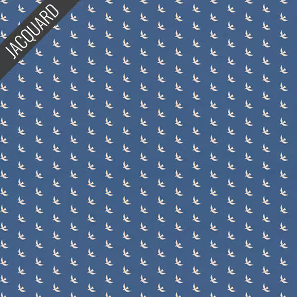 Picnic Wovens: Birds in Blue Jay