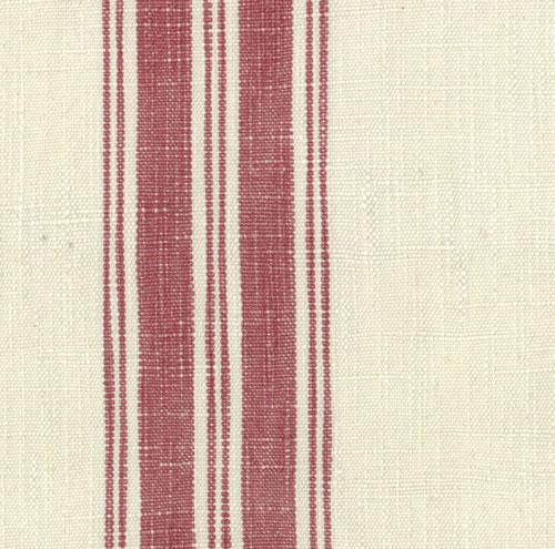16" Toweling: Oyster Scarlet stripe