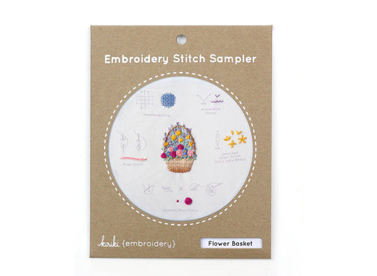 Flower Basket - Embroidery Stitch Sampler