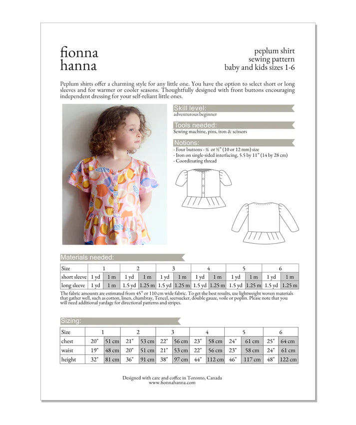 Peplum Shirt - Fionna Hanna