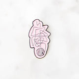 Pink Yarn Ball Pin