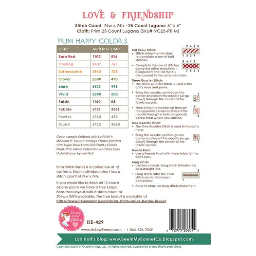 Prim Stitch Series by Lori Holt: Love & Friendship