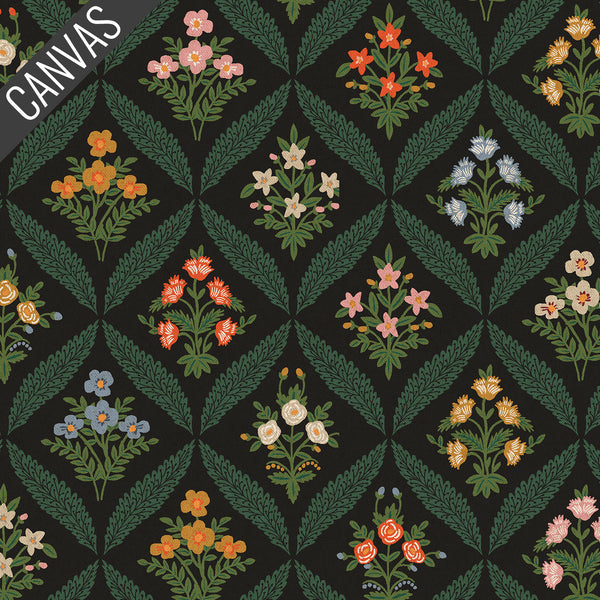 Dahlia: Estee Garden Canvas in Black