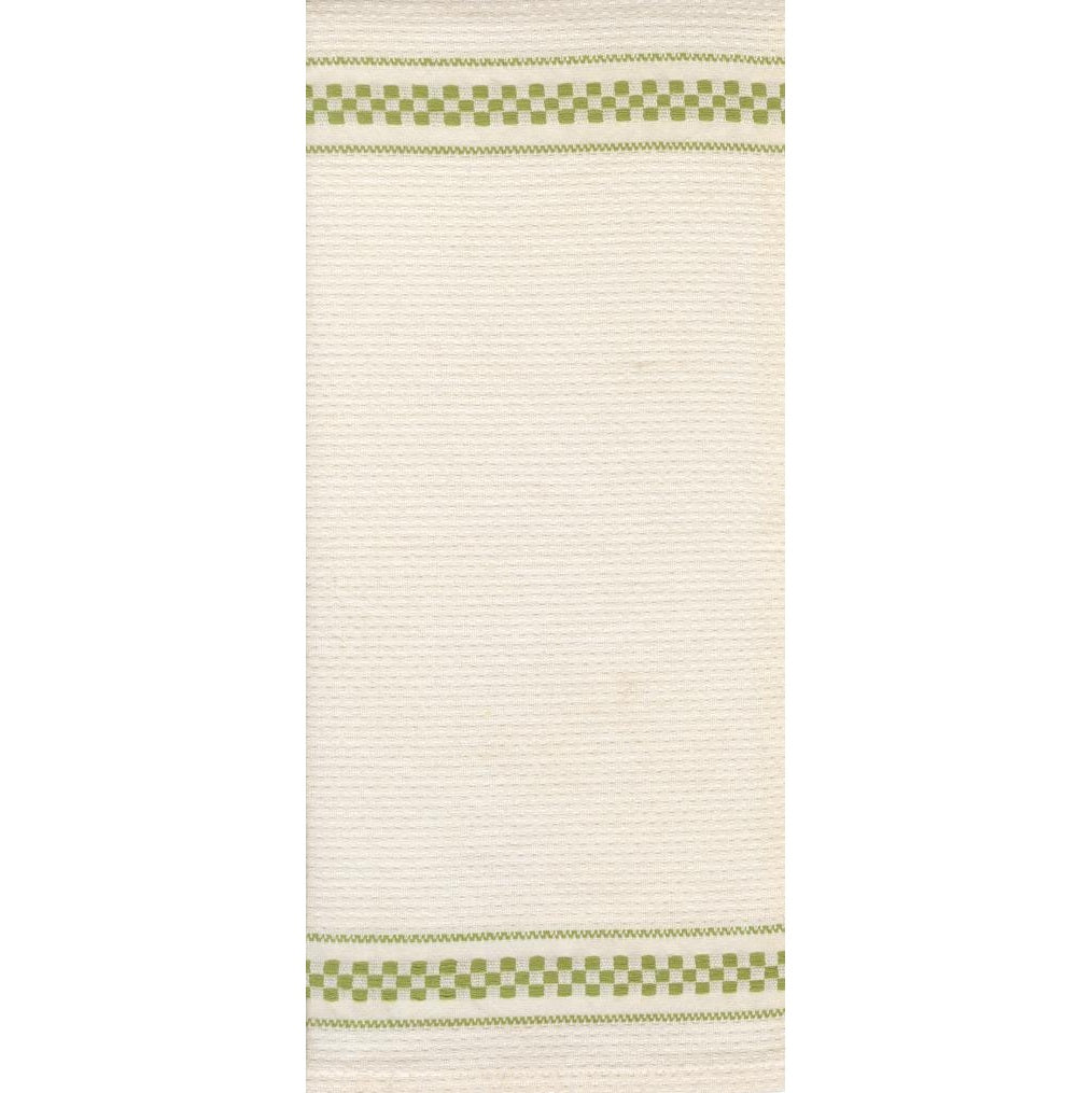 Rosie Toweling: Waffle Check in Cream & Green