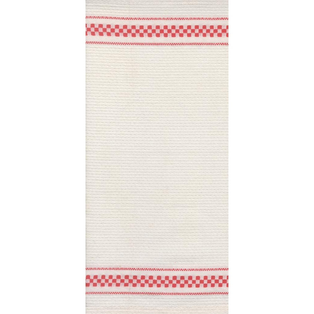 Rosie Toweling: Waffle Check in Cream & Red