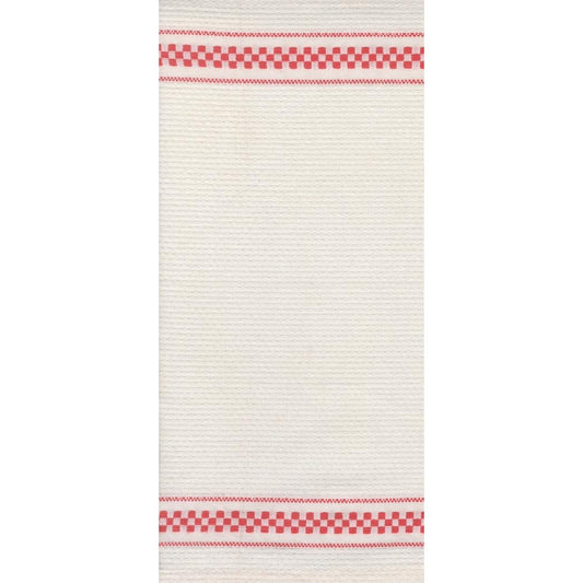 Rosie Toweling: Waffle Check in Cream & Red