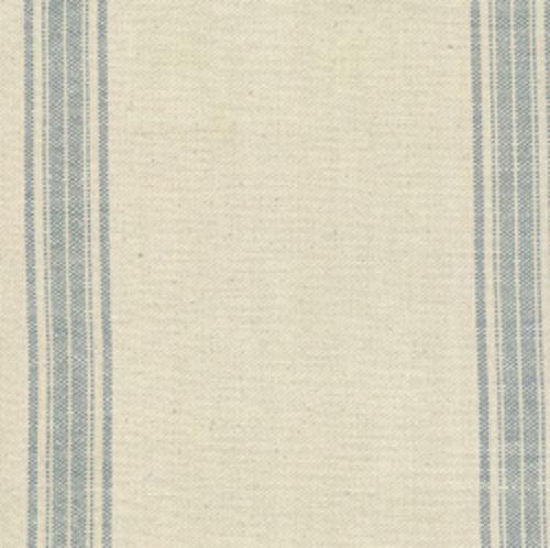 Rural Jardin Toweling in Natural with Blue Stripe