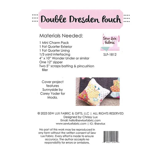 Sew Lux: Double Dresden Pouch Pattern