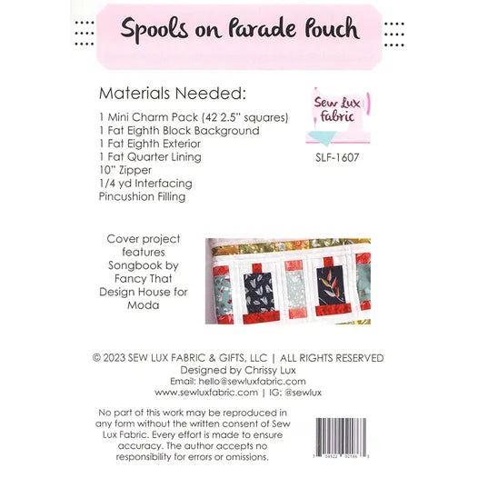 Sew Lux: Spools on Parade Pouch Pattern