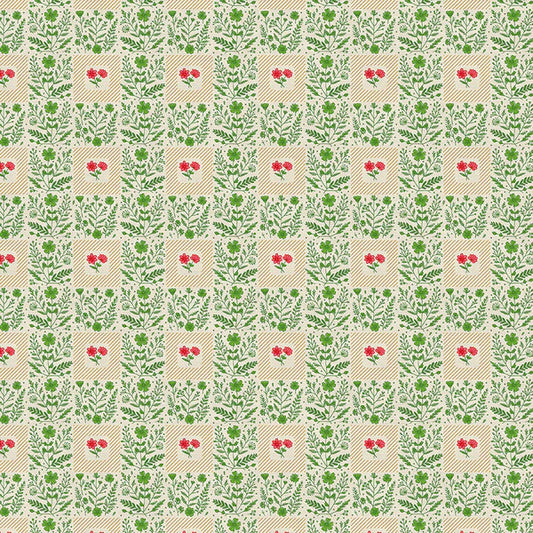 Petite Petals: Squares in Green