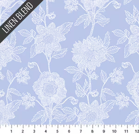 Silhouette: Stitched Dahlia in Cornflower