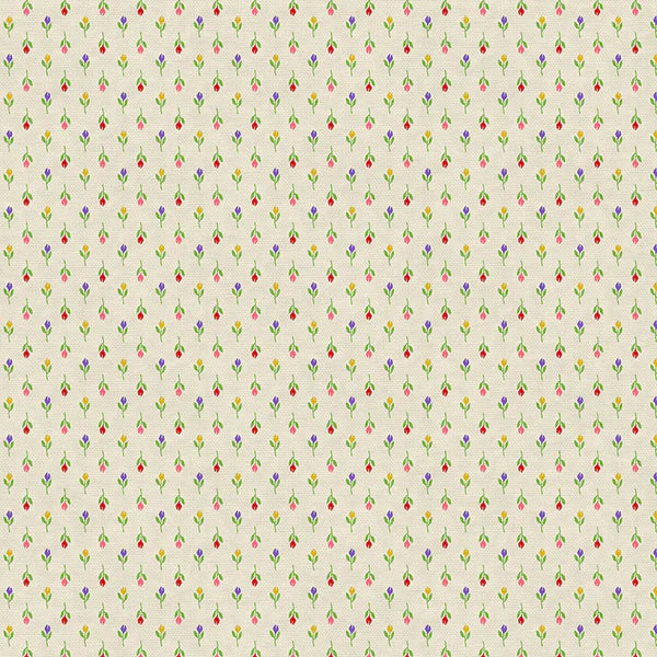 Petite Petals: Stitched Tulips in Multi
