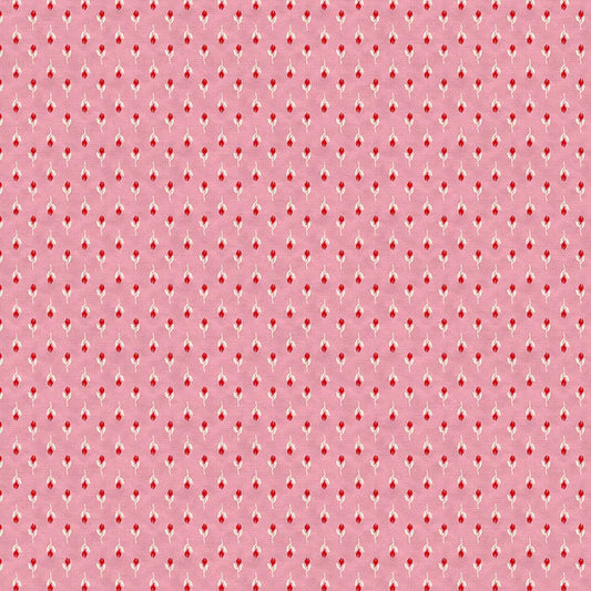 Petite Petals: Stitched Tulips in Red