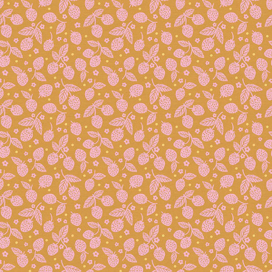Berries & Blossoms: Strawberries in Gold