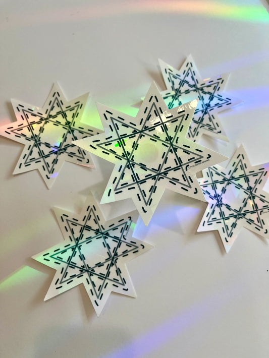 Quilt Star Sun catcher Window Decal