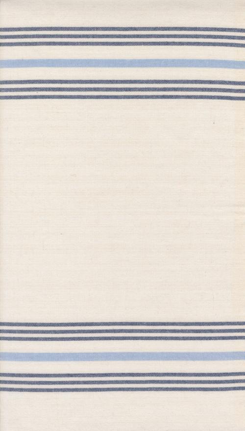 Summer Solstice Toweling: Thin Stripe in White Waterfall