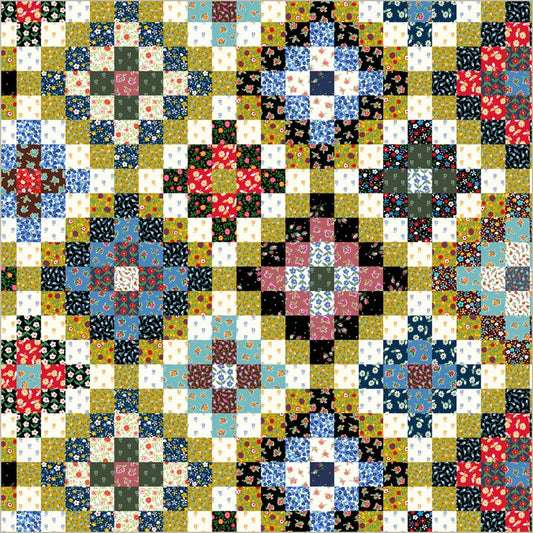 Pocket Posies: Trip Around the Garden Whole Cloth in Multi