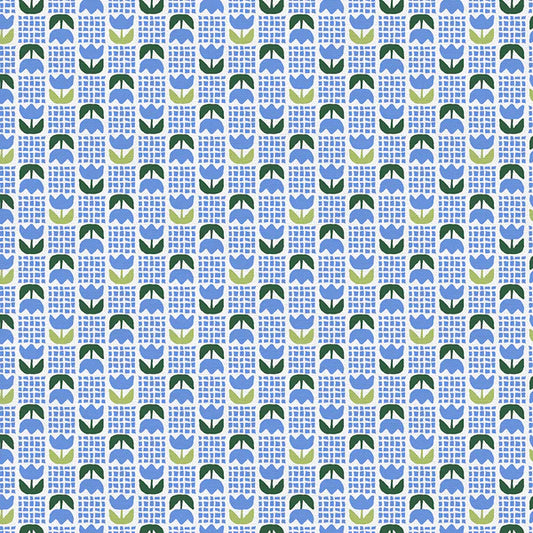 Cozy Cottage Blenders: Tulip Grid in Blue