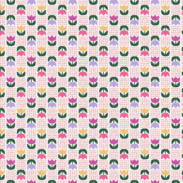 Cozy Cottage Blenders: Tulip Grid in Pink & Purple