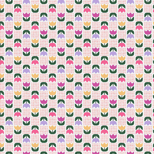 Cozy Cottage Blenders: Tulip Grid in Pink & Purple