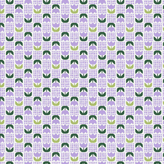Cozy Cottage Blenders: Tulip Grid in Purple