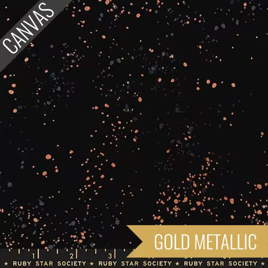 Speckled Canvas Metallic: Black