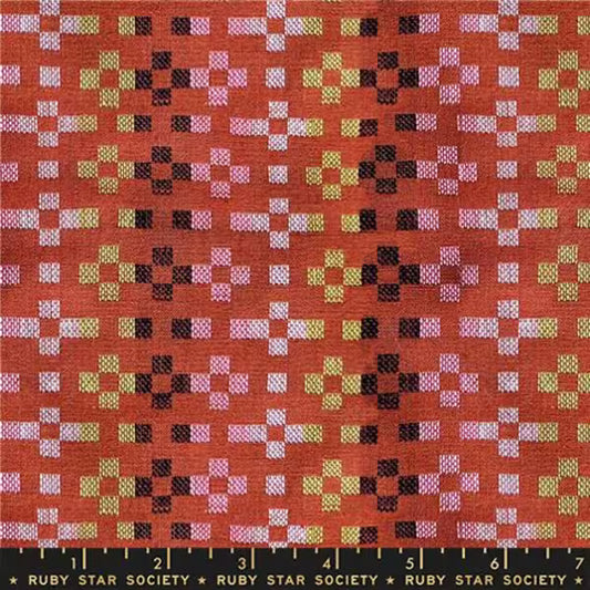 Warp and Weft Mystic Fable: Flowers in Terracotta