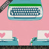 Best Day Ever: Typewriters Canvas in Posy