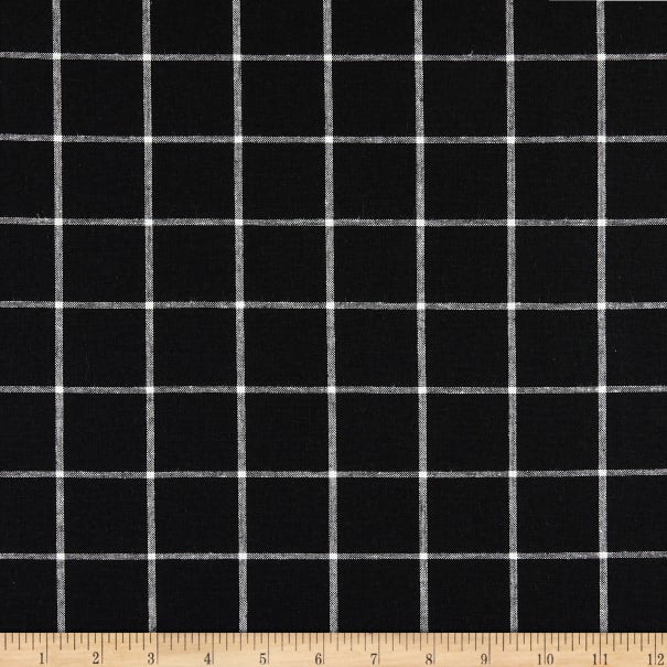 Essex Yarn Dyed Classic Wovens - Black Windowpane