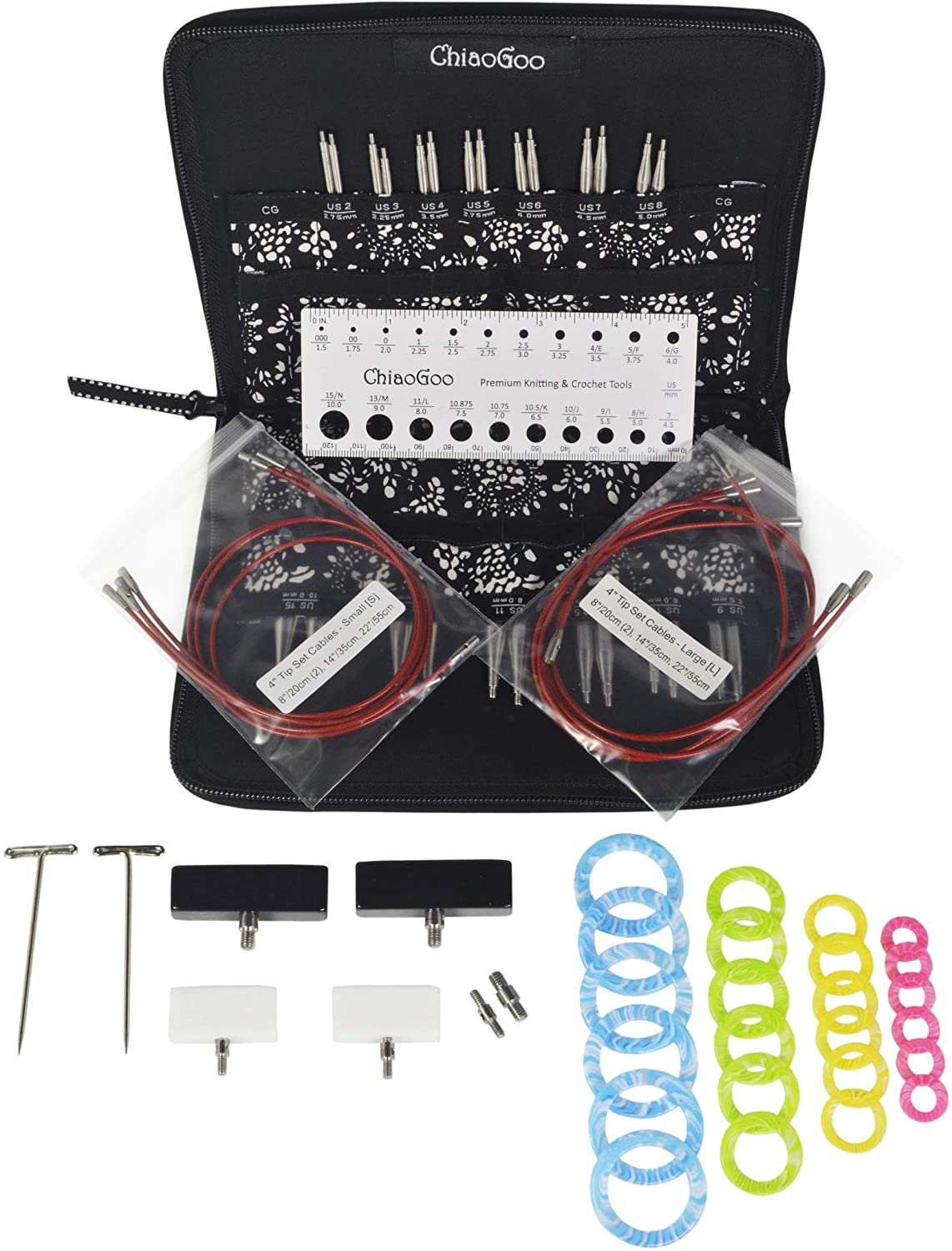 ChiaoGoo: Twist 4" Red Lace Interchangeable Complete Set