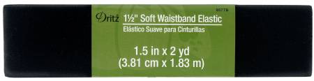 Dritz 1-1/2 Soft Waistband Elastic, White, 2 yd