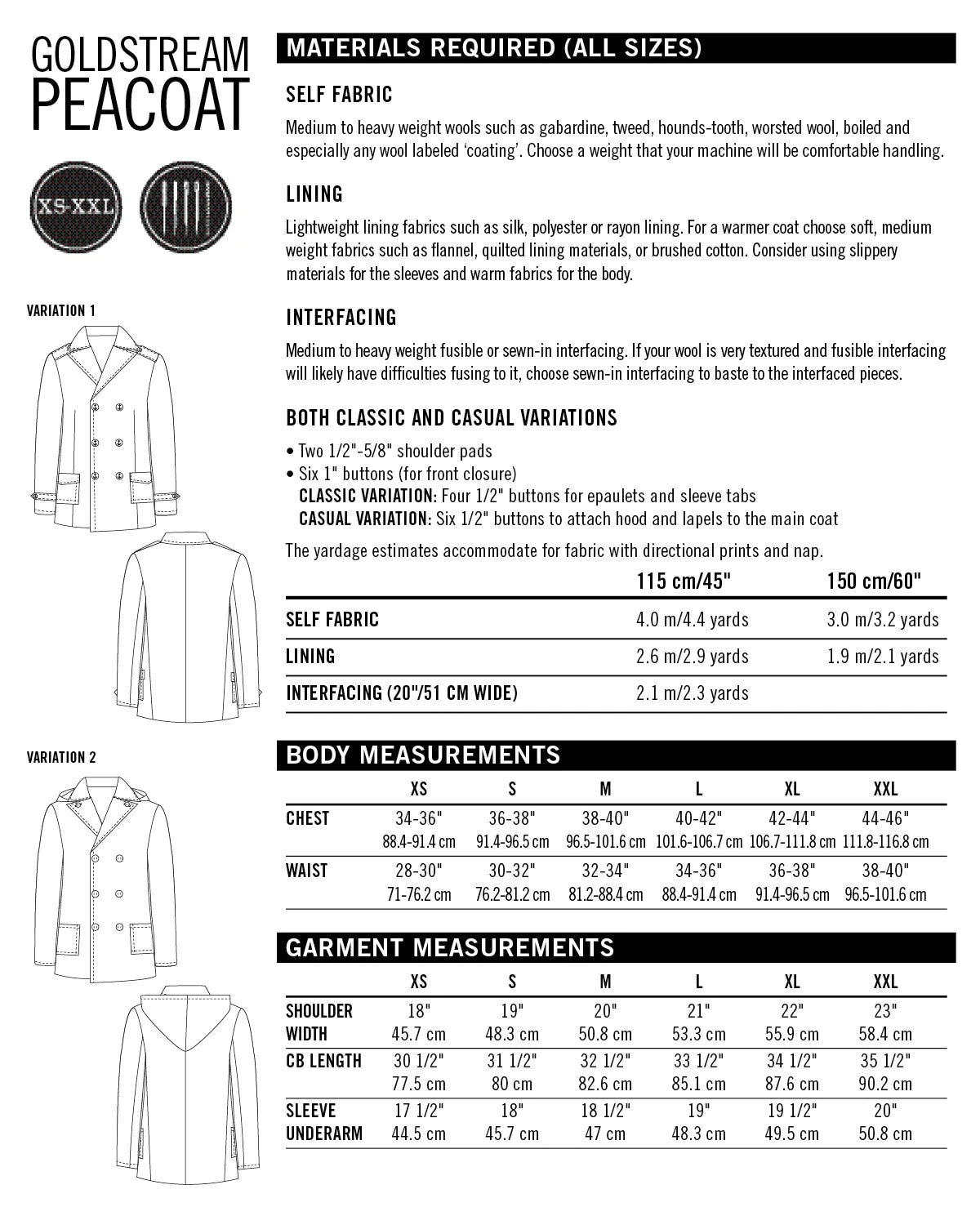 Thread Theory: Goldstream Peacoat Pattern