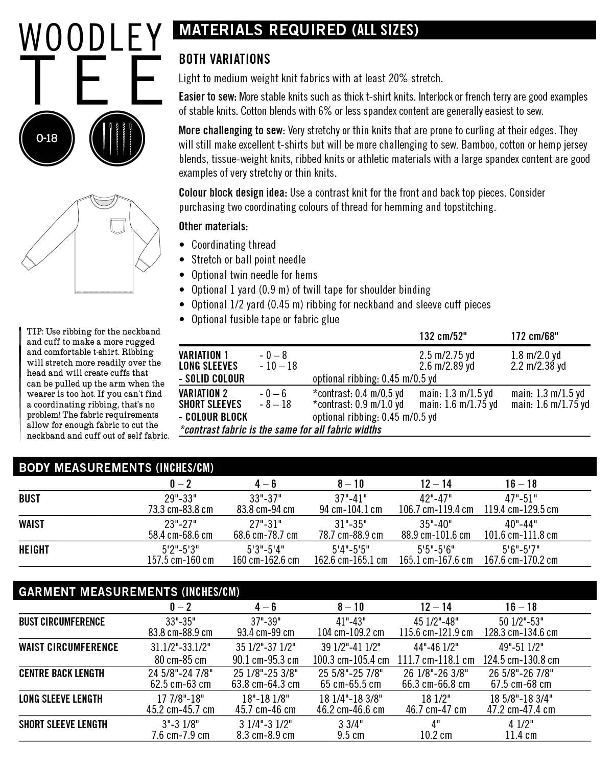 Thread Theory: Woodley Tee Pattern