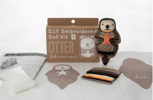 Otter Embroidery Kit