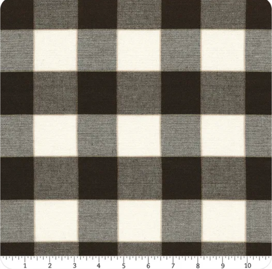 Easy Living Toweling in Black Gingham
