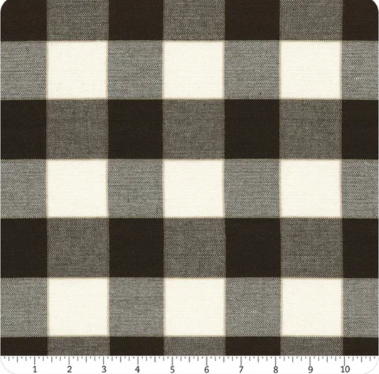 Easy Living Toweling in Black Gingham