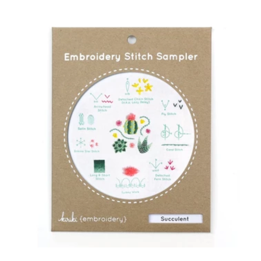 Succulent - Embroidery Stitch Sampler