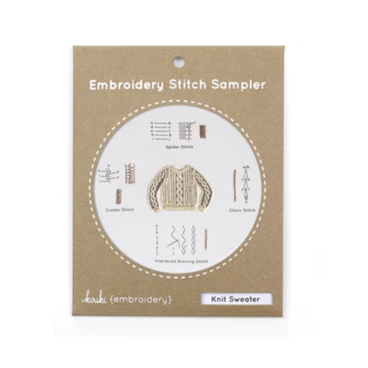 Knit Sweater - Embroidery Stitch Sampler